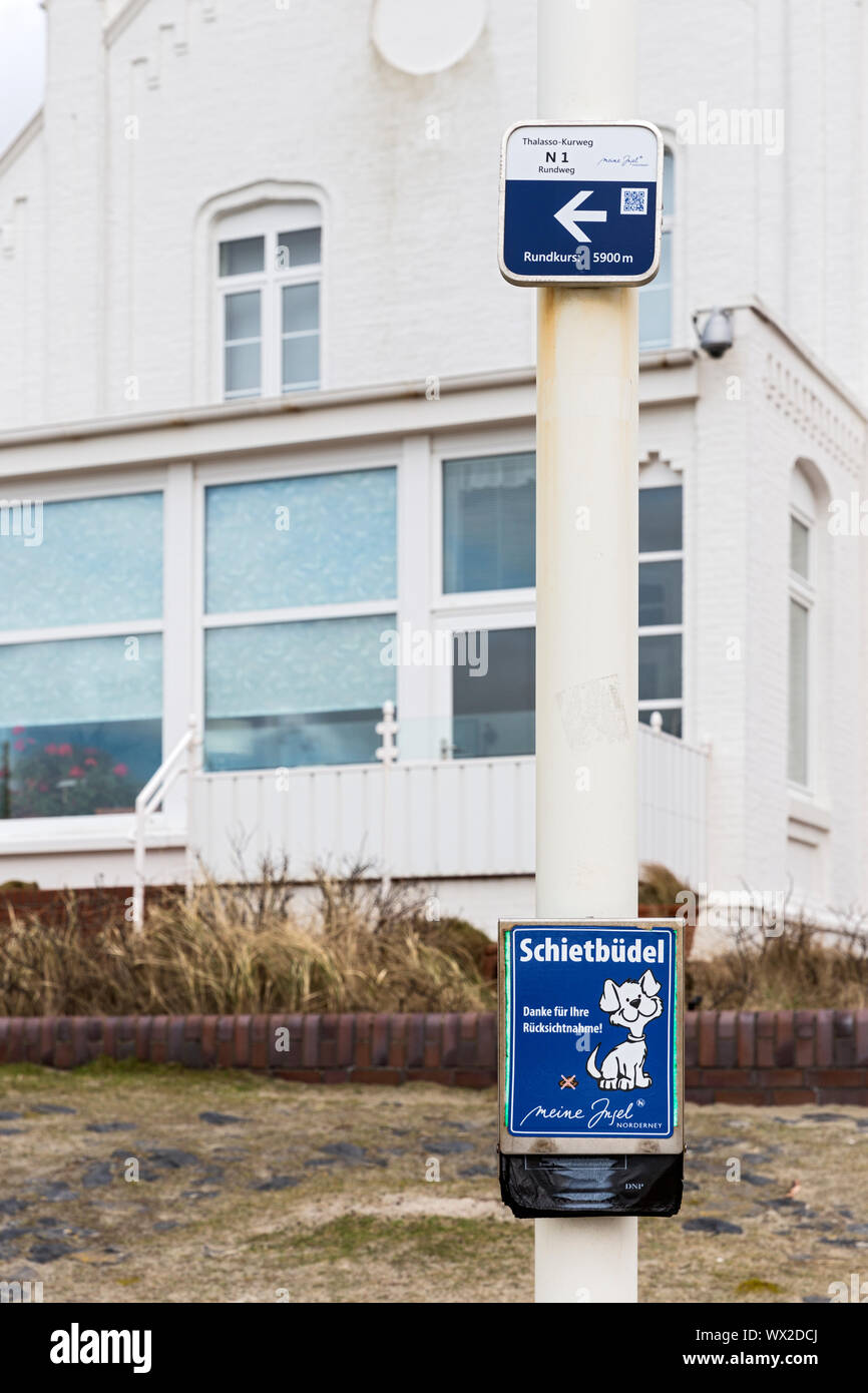 Norderney, Weststrand, Promenade, Schietbuedel-Station Stock Photo