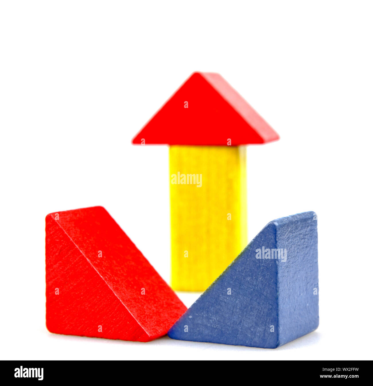 Toy blocks isolated on white background Stock Photo - Alamy