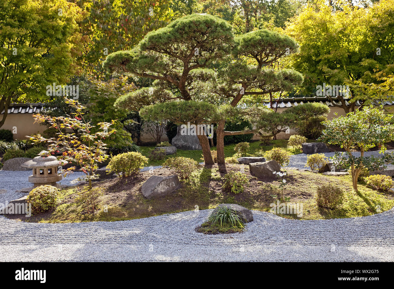Japanese garden, Bielefeld, East Westphalia, North Rhine-Westphalia, Germany, Europe Stock Photo