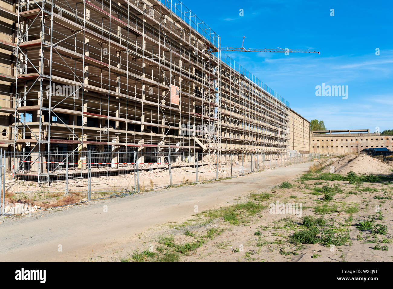Seaside view of the Colossus of Prora Stock Photo
