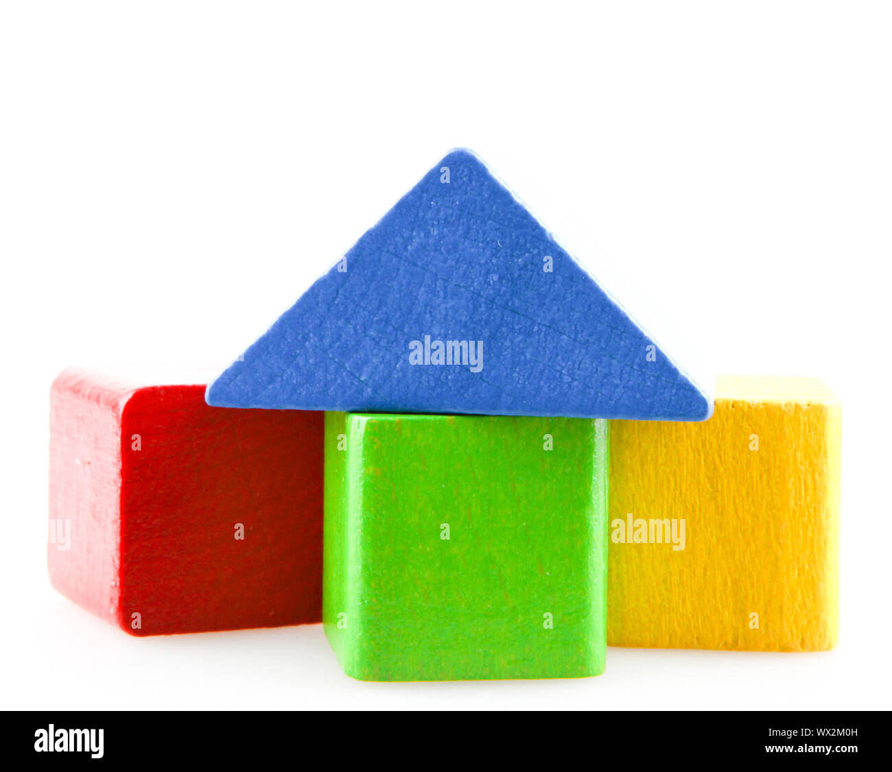 Children's wooden blocks for play Stock Photo - Alamy