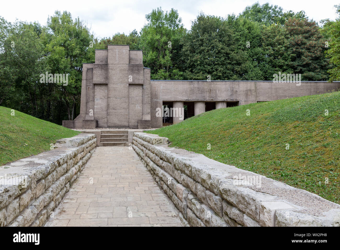 First World War One memorial Trench of Bayonets at Douaumont, France Stock Photo