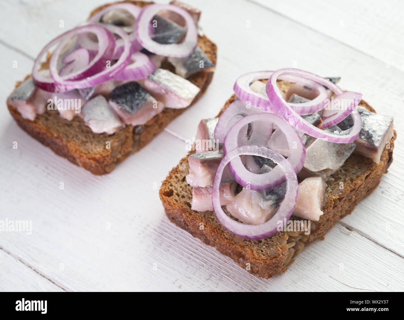 Open sandwiches Stock Photo