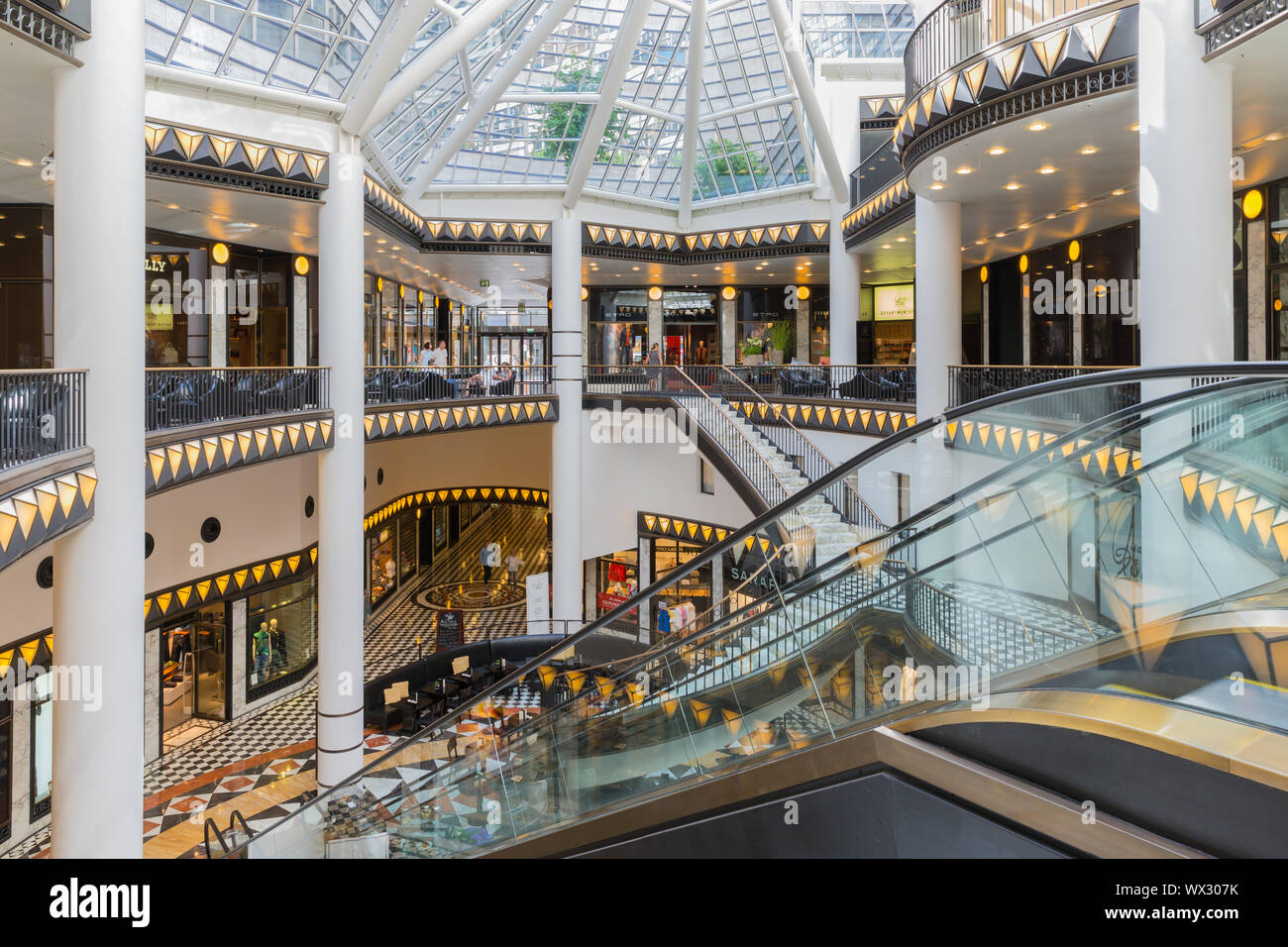Luxurious art deco style shopping mall in Berlin, Germany Stock Photo
