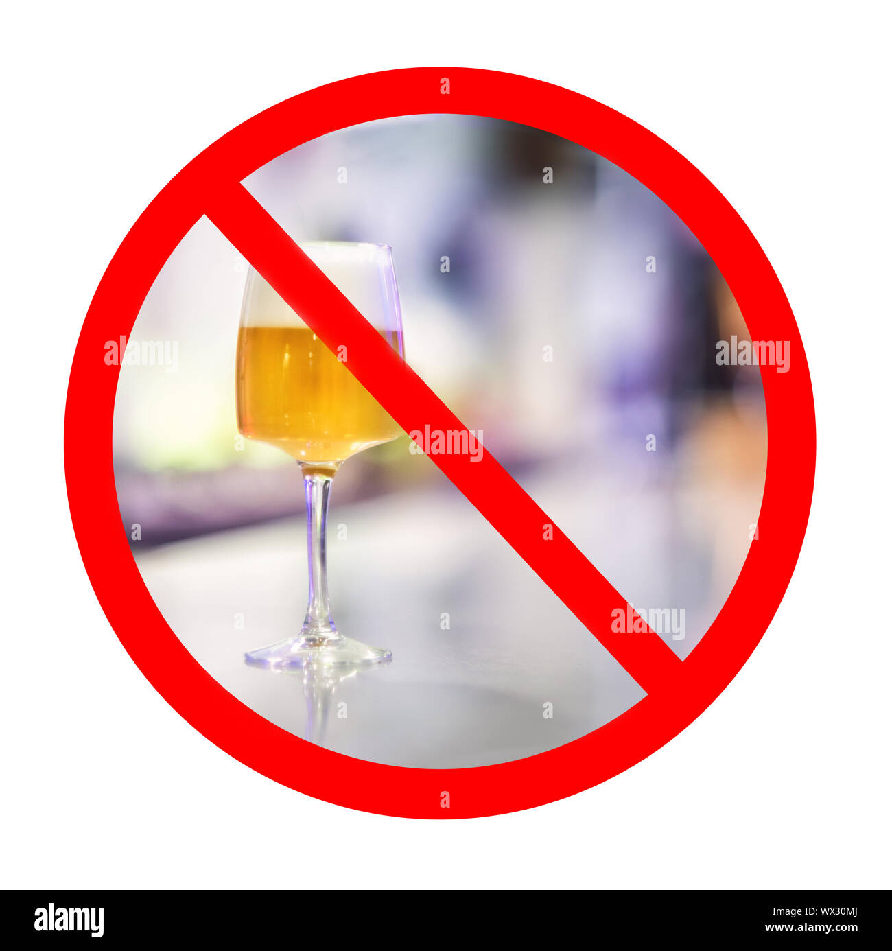 Alcohol prohibition sign Stock Photo - Alamy