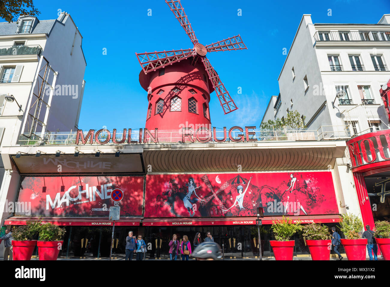 Moulin Rouge cabaret in Paris Stock Photo