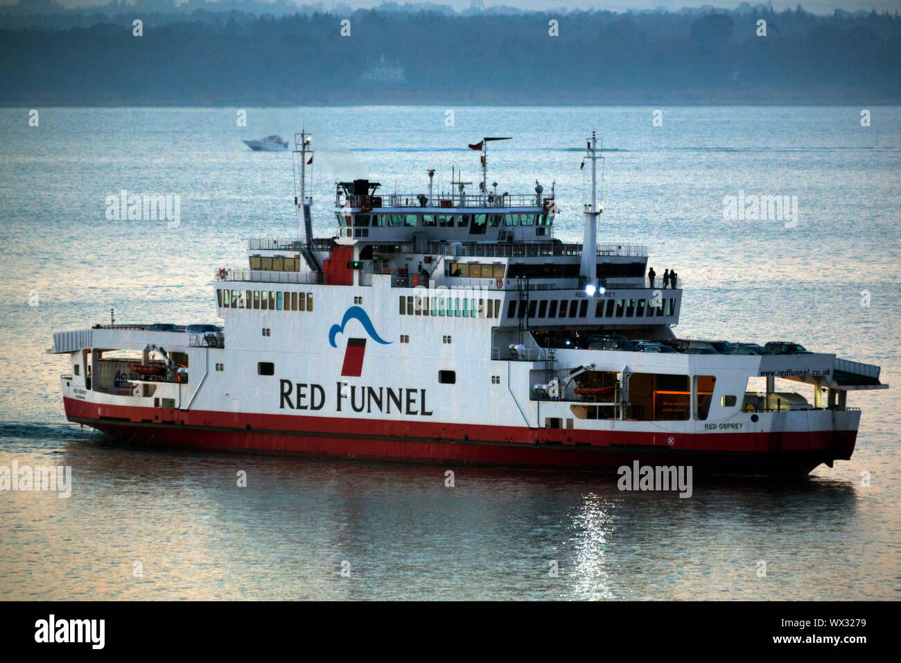Red Funnel,Car,Ferry,Red Osprey,Southampton,Cowes,Isle of Wight,England,UK Stock Photo Alamy