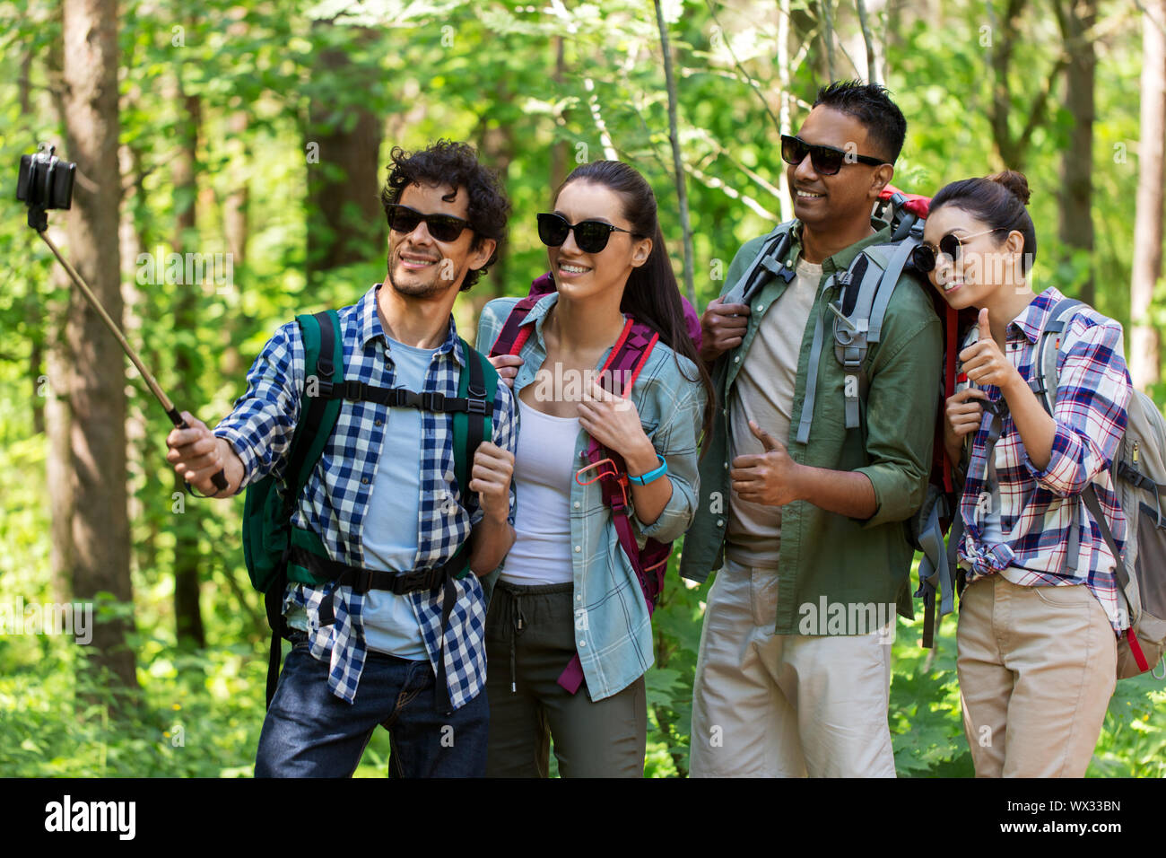 Indian friends hiking hi-res stock photography and images - Alamy