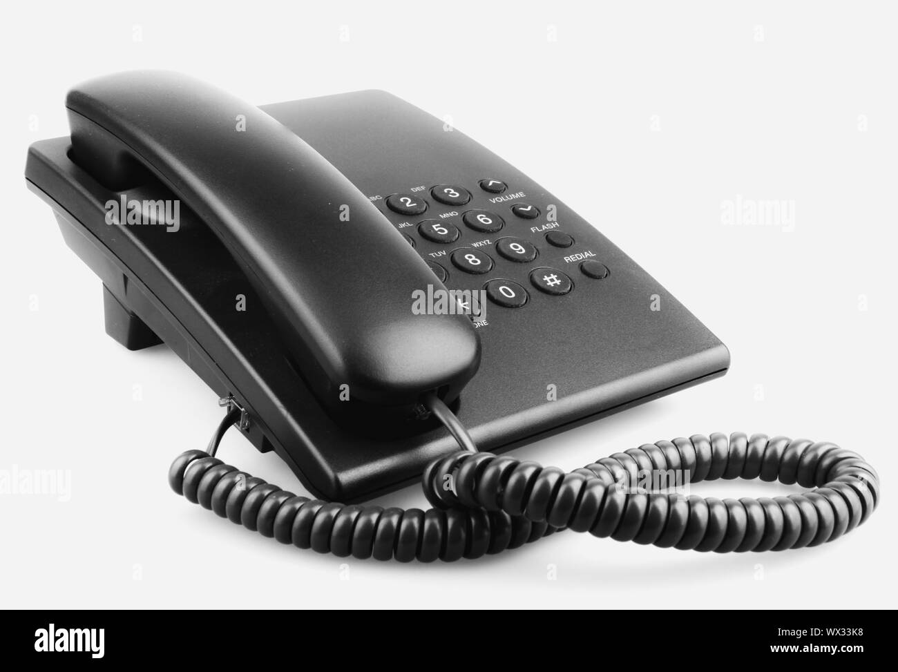 Landline telephone isolated on white Stock Photo Alamy