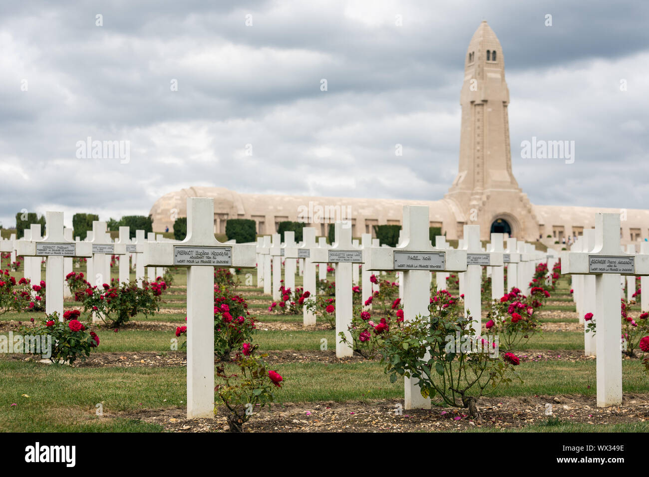 Douaumont ossuary and WW1 cemetery Verdun, France Stock Photo