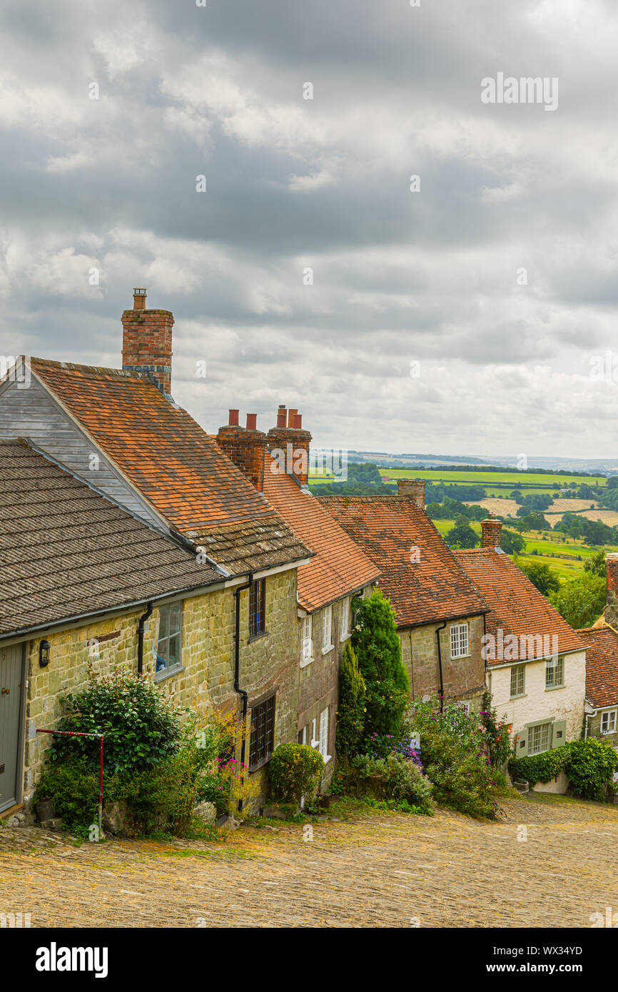 Shaftesbury is a town and civil parish in Dorset, England. Stock Photo