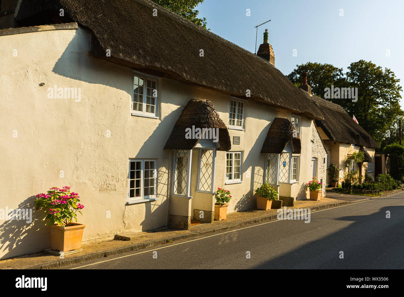 Traditional English houses on the countryside in Dorset, England Stock