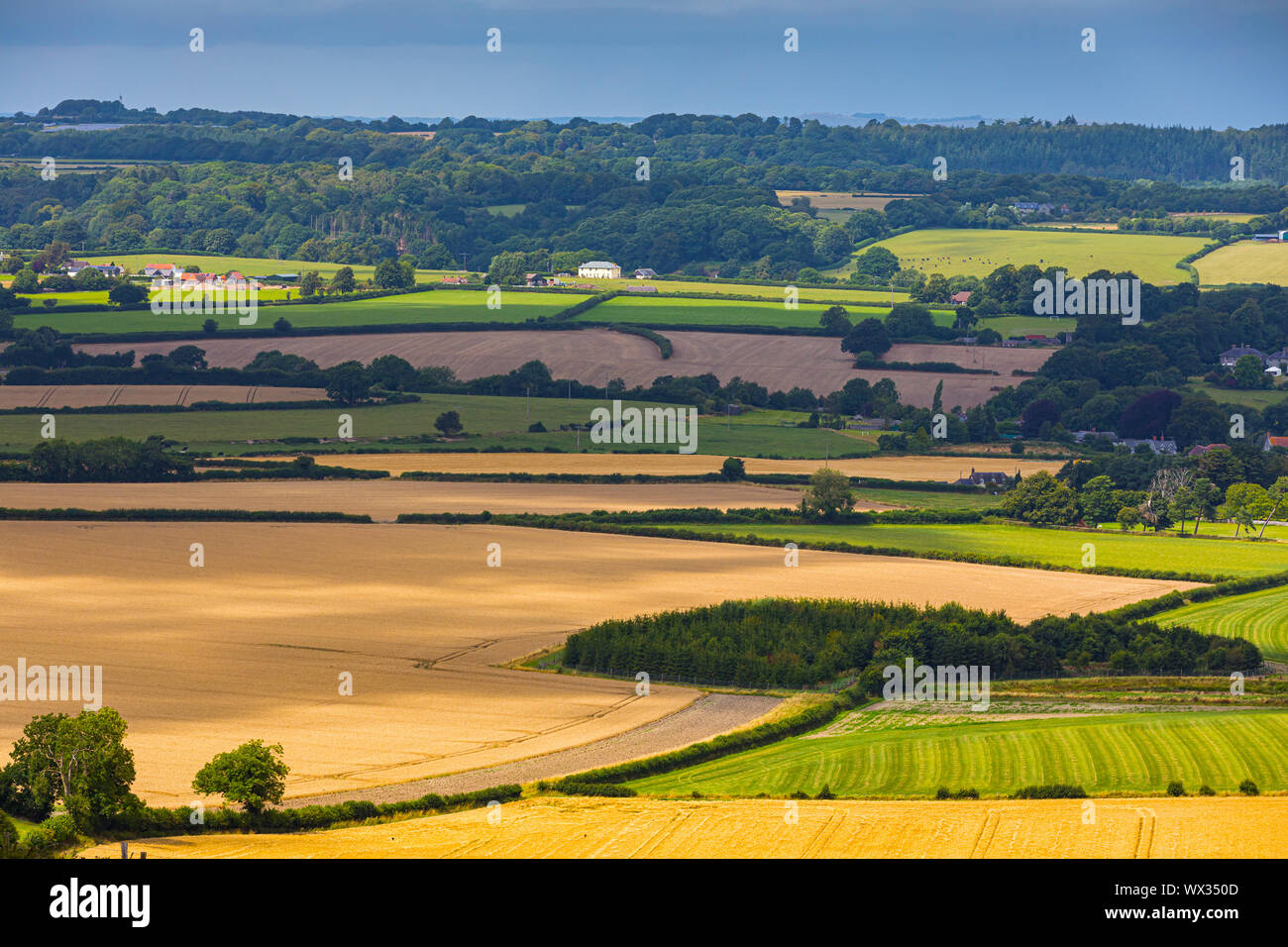 View from Shaftesbury in Dorset, England. Stock Photo