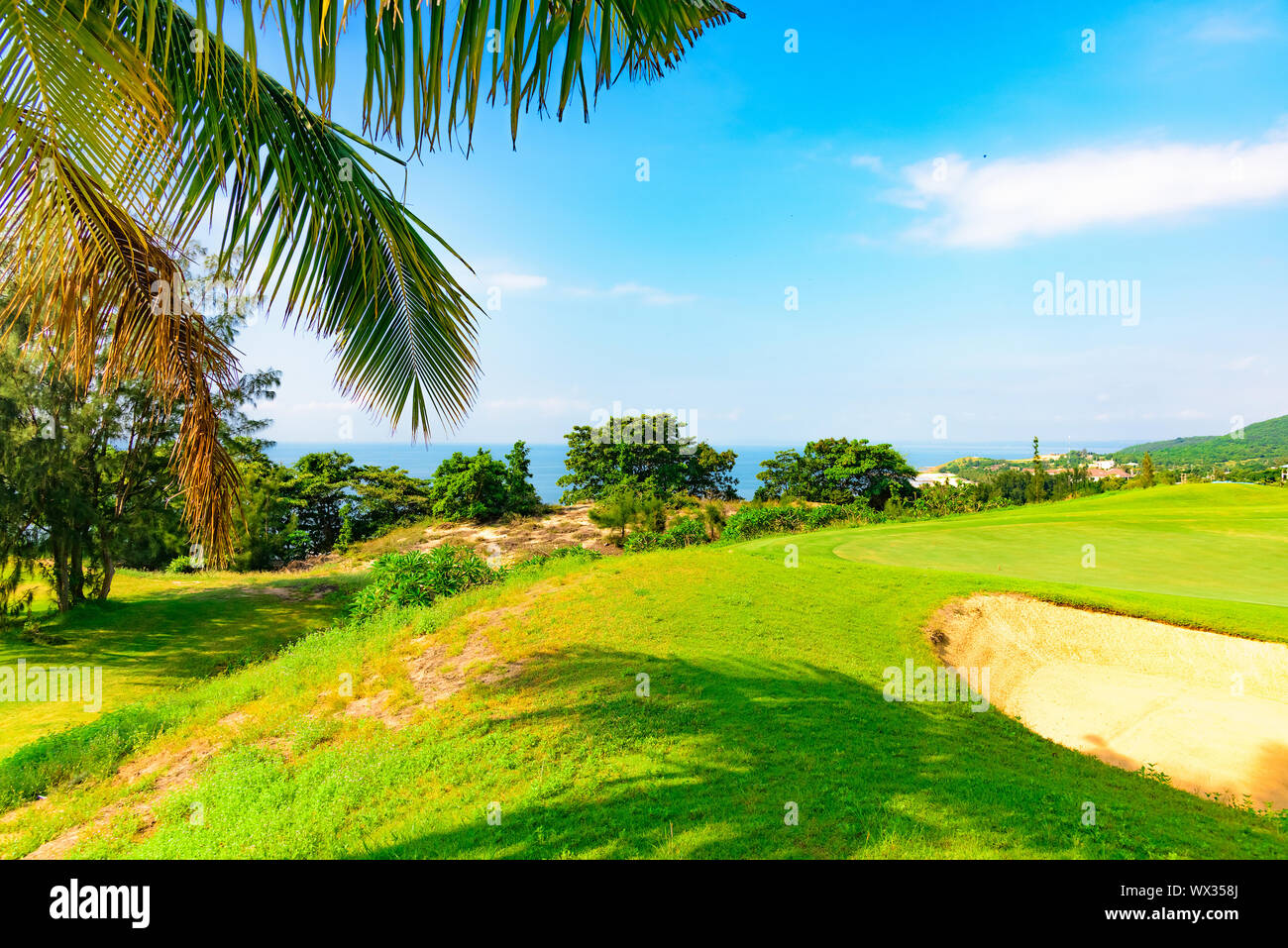 green golf course Stock Photo