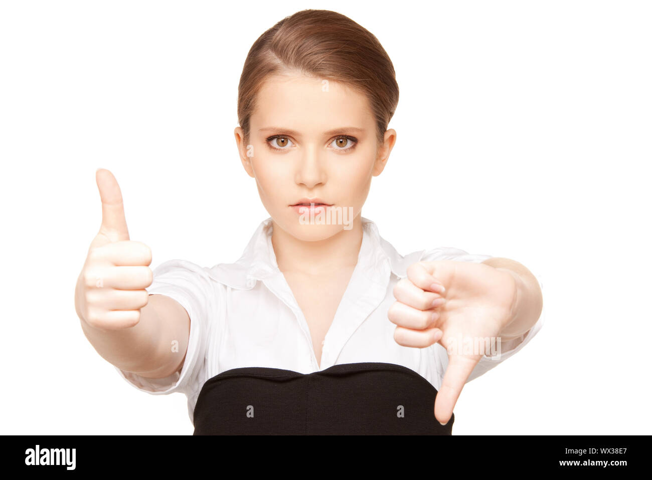 Thumbs up down neutral hi-res stock photography and images - Alamy