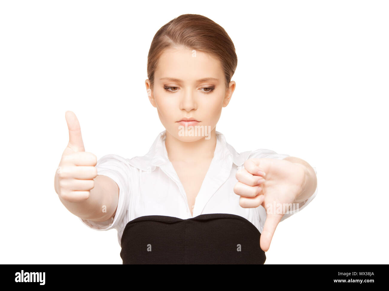 Thumbs up down neutral hi-res stock photography and images - Alamy
