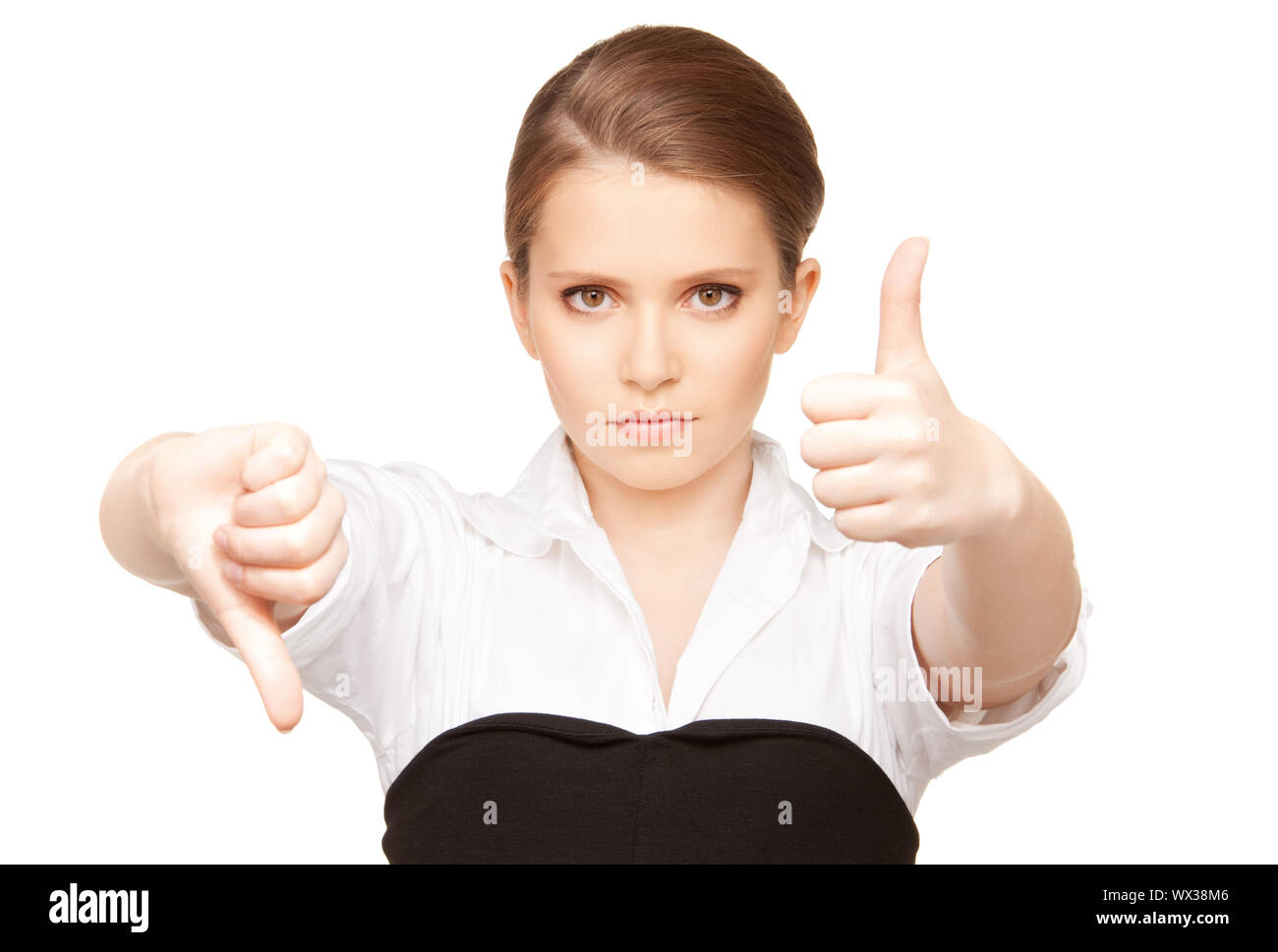 Thumbs up down neutral hi-res stock photography and images - Alamy