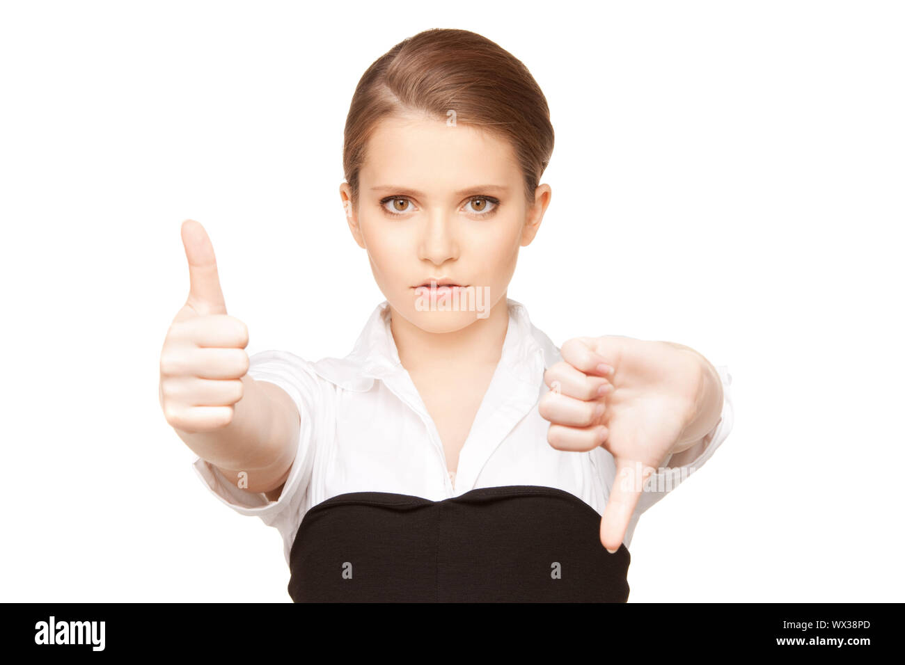 Thumbs up down neutral hi-res stock photography and images - Alamy