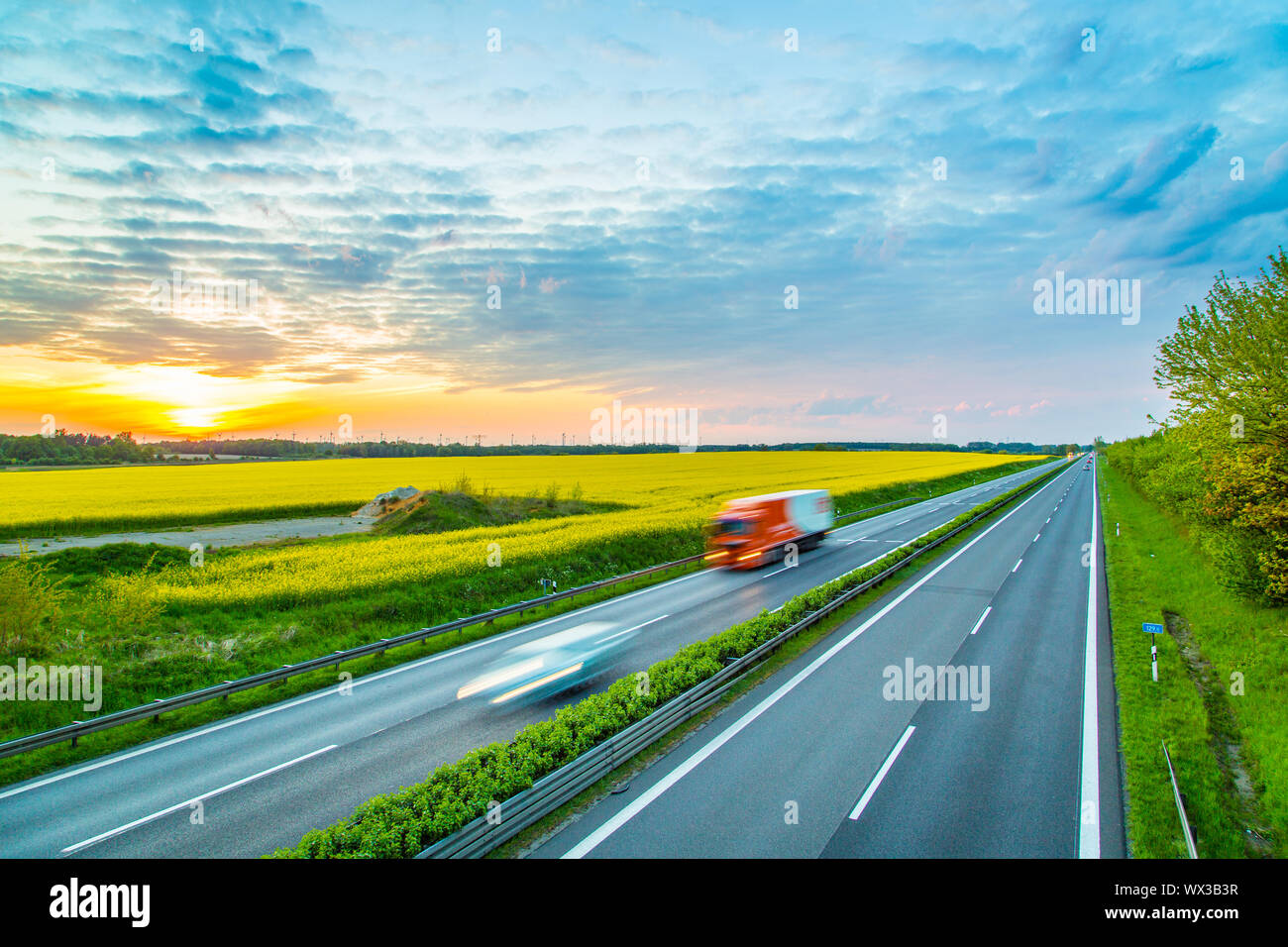 Autobahn Germany Stock Photo Alamy