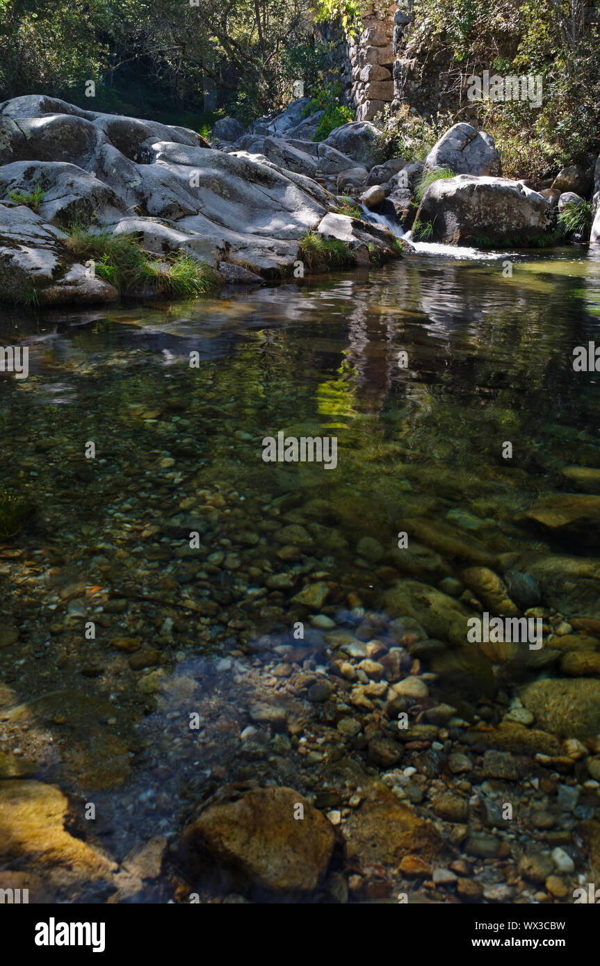 Beautiful Gralheira river scenery in Carvalhais. São Pedro do Sul, Portugal Stock Photo