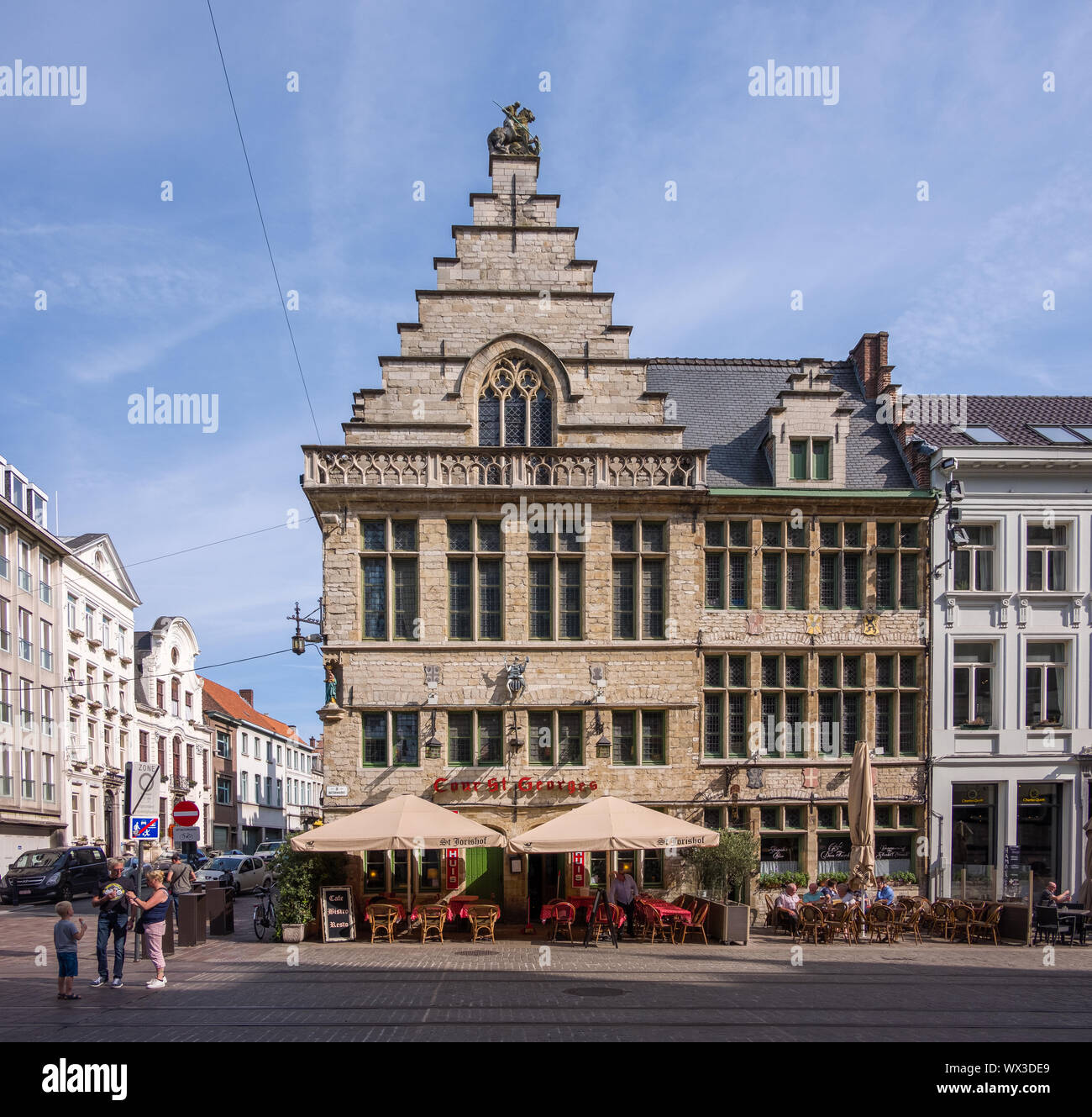 Flemish renaissance architecture. Historical centre of Ghent, Flemish Region, Belgium, EU. Stock Photo