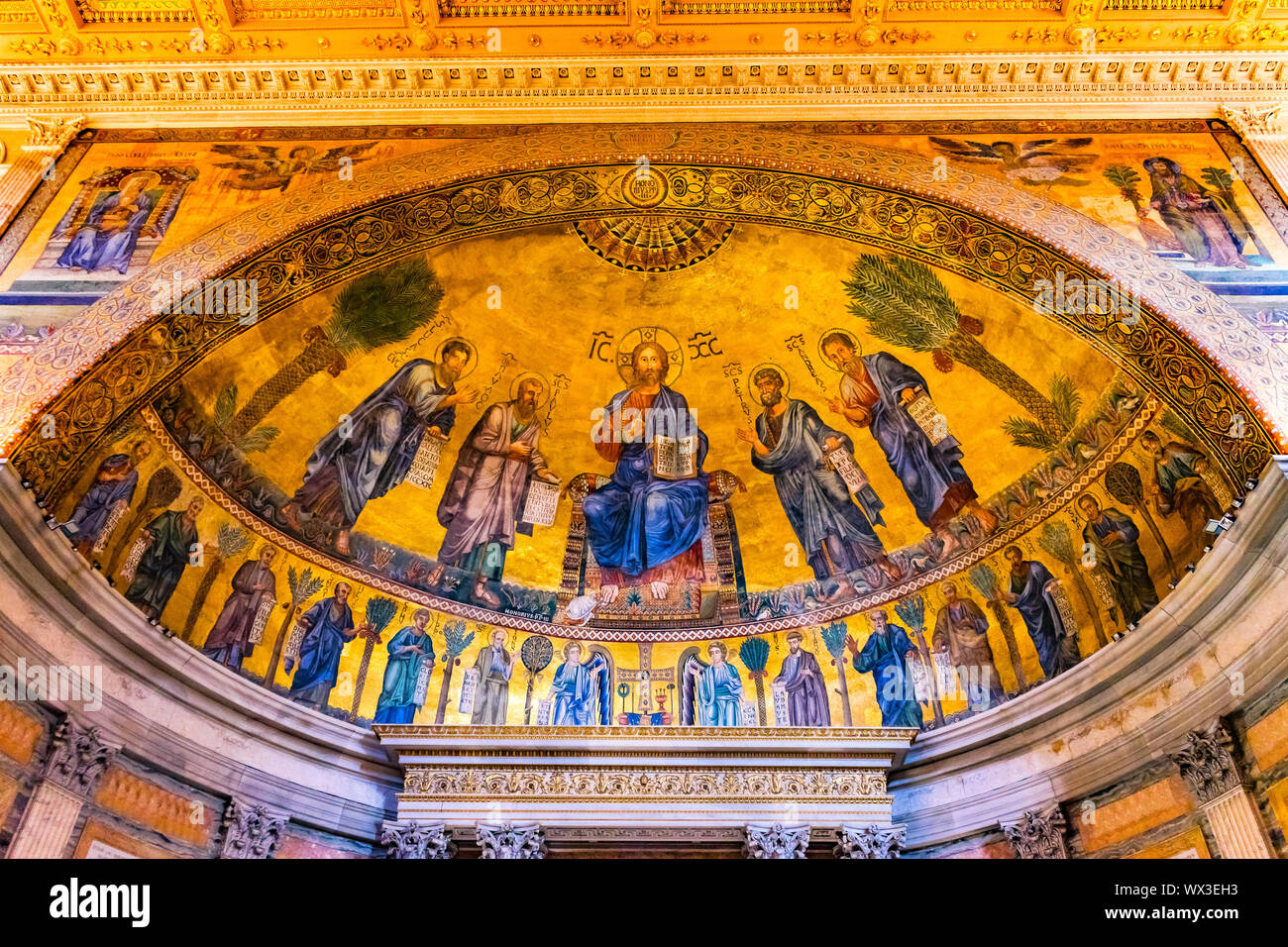 Ancient Jesus Disciples Paul Peter Mosaic Papal Basilica Saint Paul ...