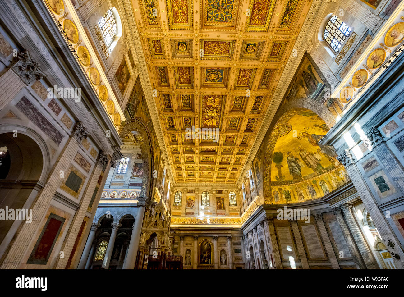 Papal Basilica Saint Paul Beyond Walls Cathedral Church Rome Italy. One ...