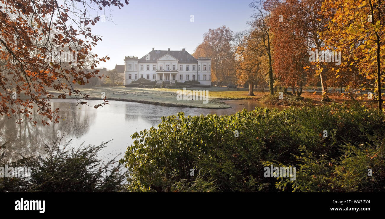 uldern Castle in autumn, Duelmen, Muensterland, North Rhine-Westphalia, Germany, Europe Stock Photo