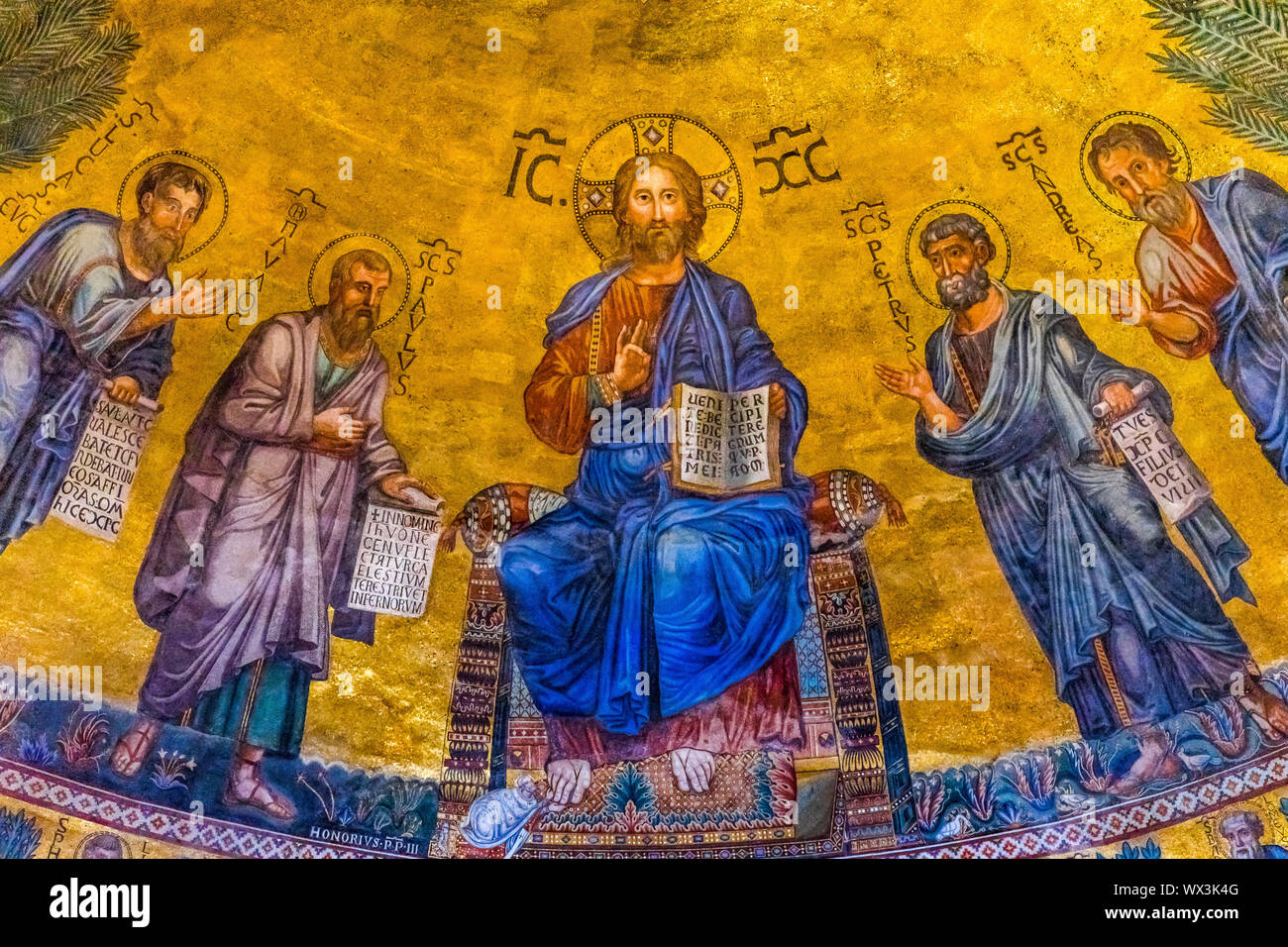 Ancient Jesus Disciples Peter Paul Mosaic Papal Basilica Saint Paul ...