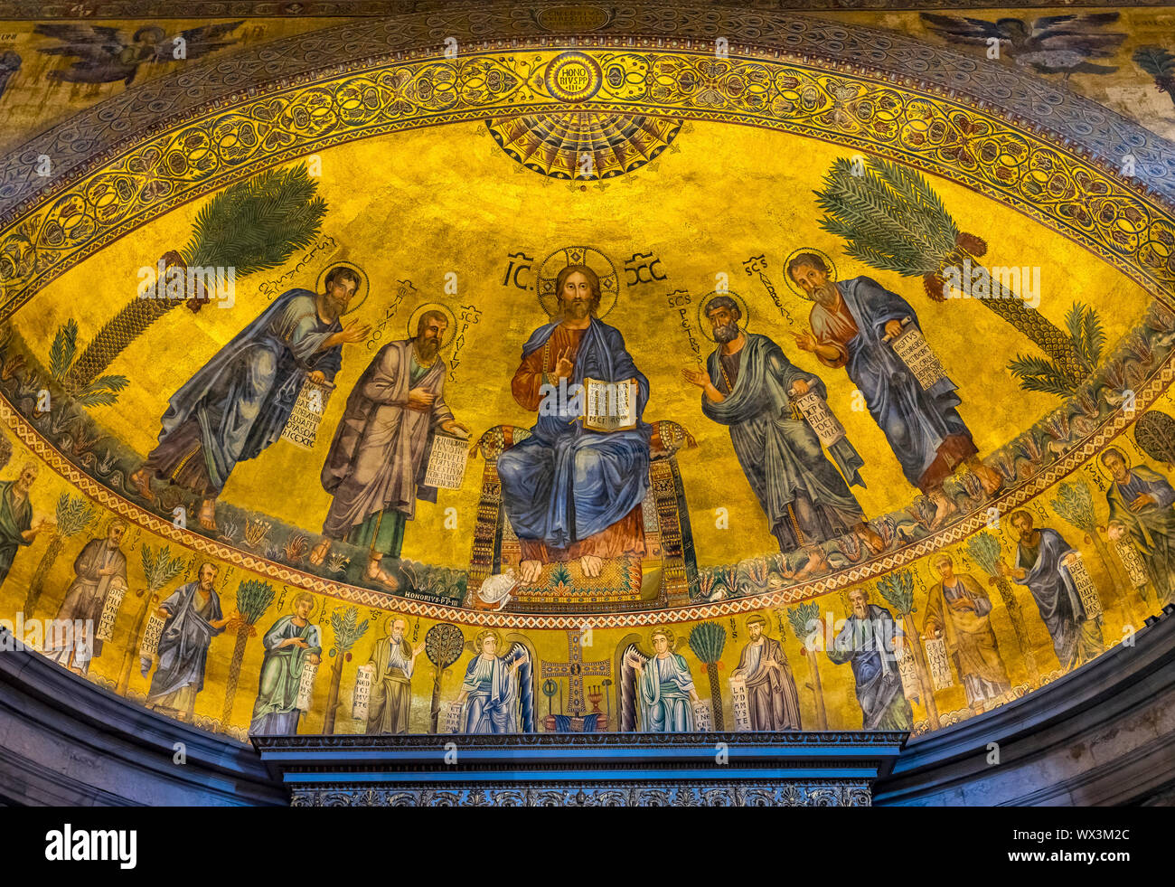 Ancient Jesus Disciples Peter Paul Mosaic Papal Basilica Saint Paul ...