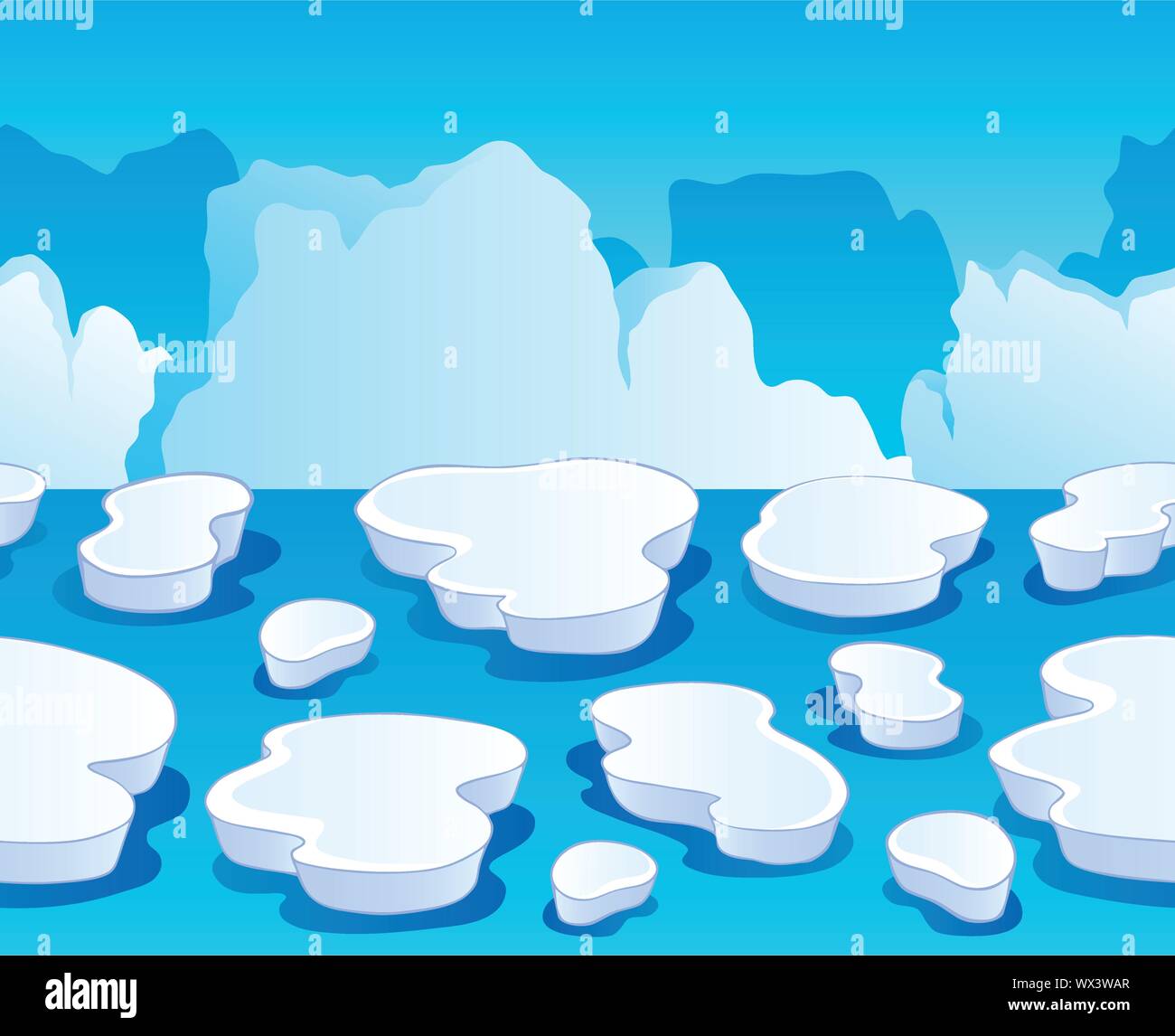 Glacial ice floating in Stock Vector Images - Alamy