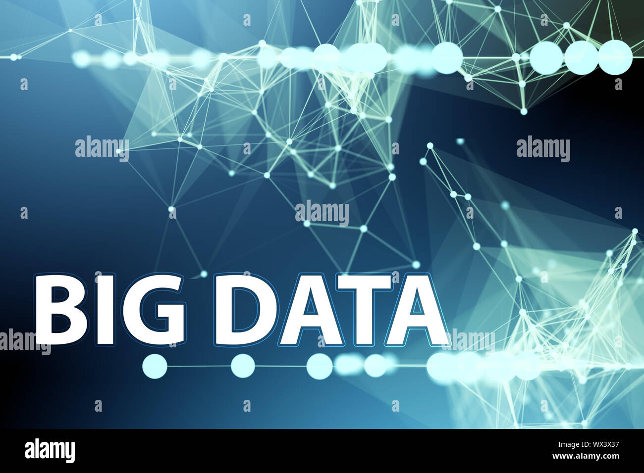 Big data and data mining concept illustration 3d rendering stock