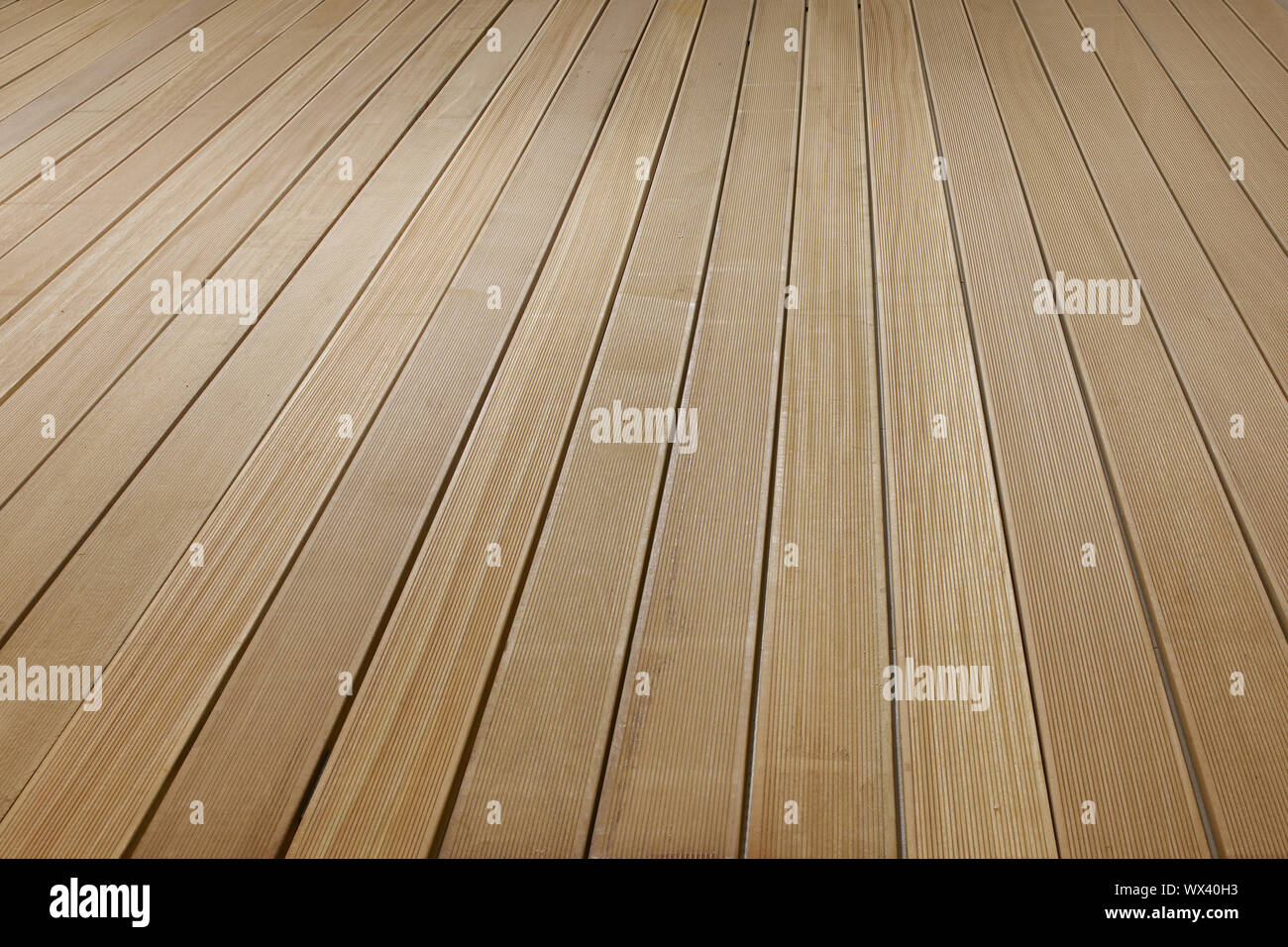 Beautiful bankirai wooden deck Stock Photo