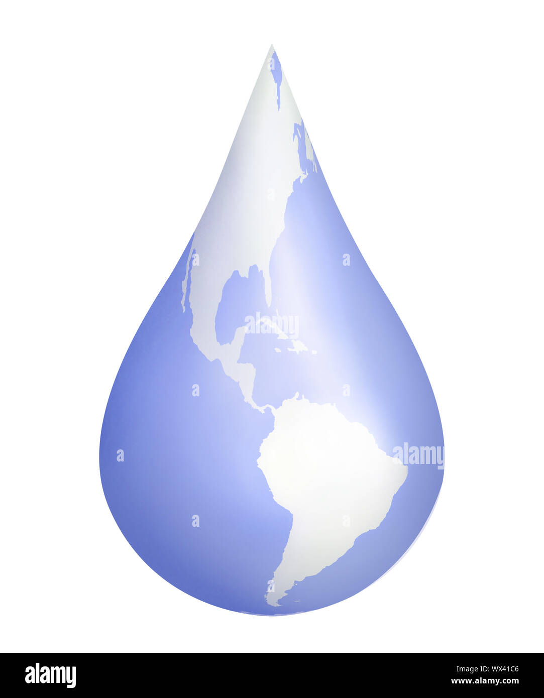 Earth, symbolically in drop form Stock Photo