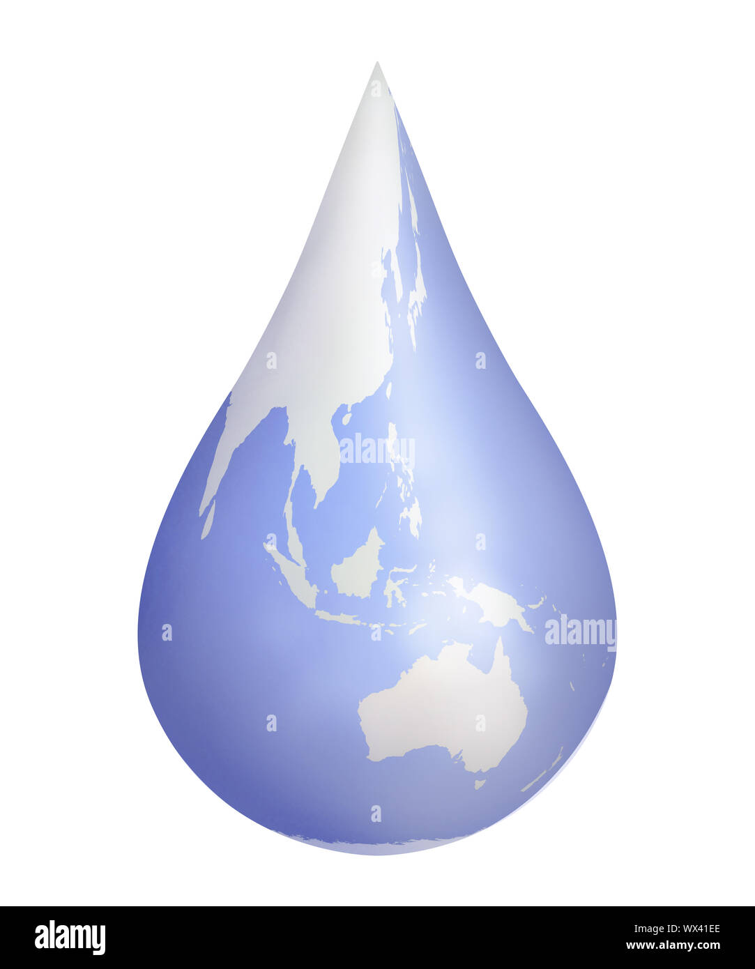 Earth, symbolically in drop form Stock Photo