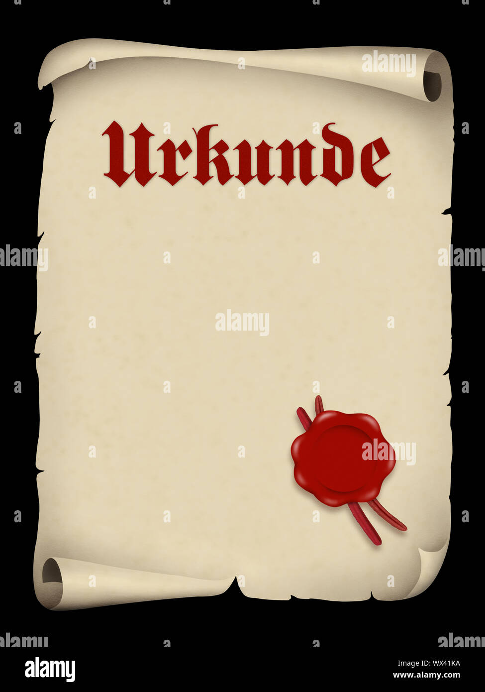 Beautiful old document Stock Photo Alamy