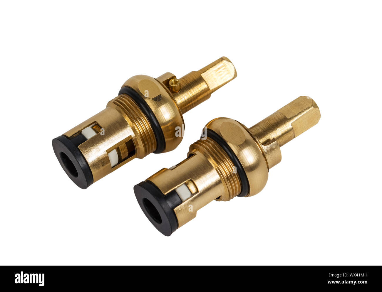 Brass faucet parts cartridge for water valve Stock Photo Alamy