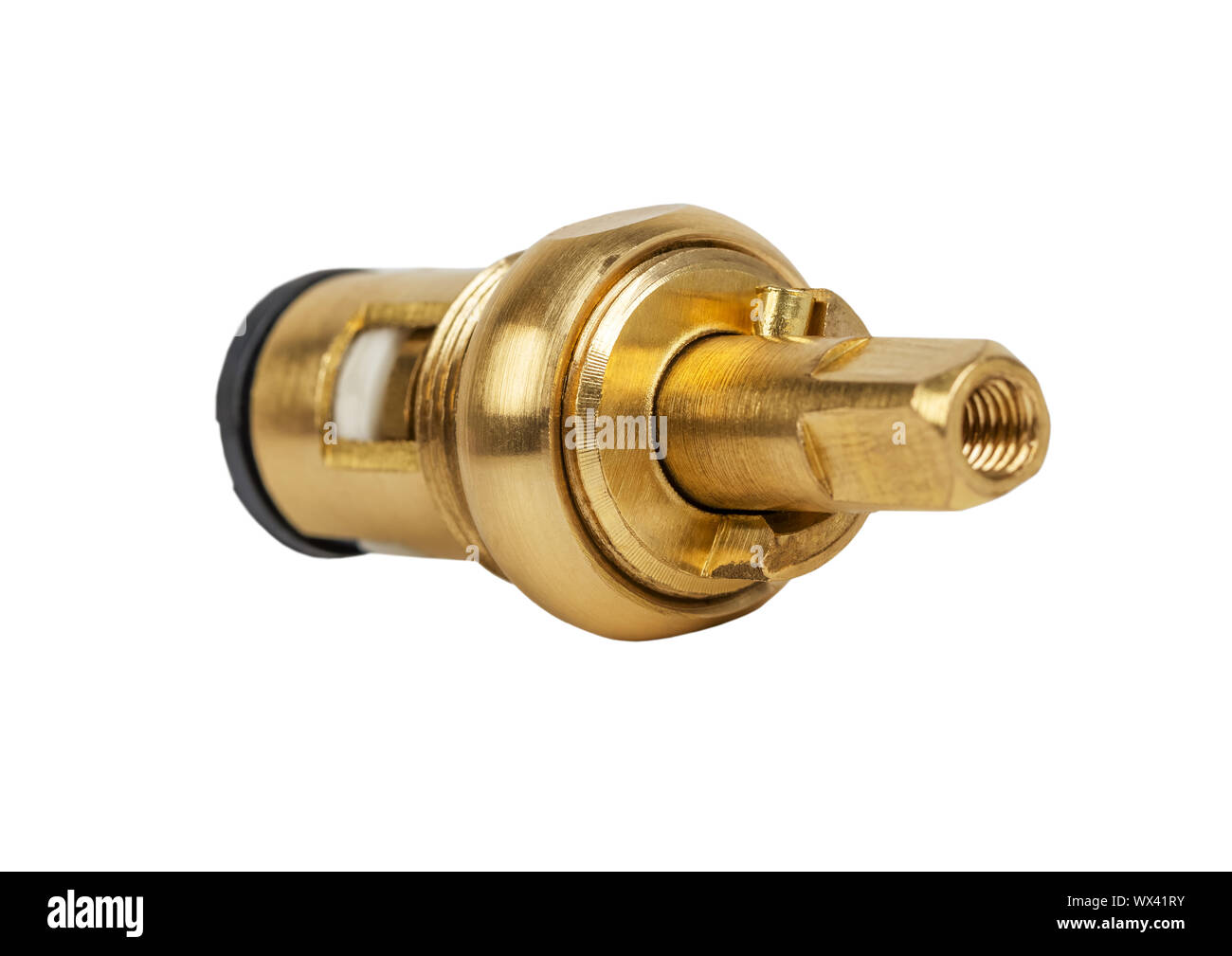 Brass faucet parts cartridge for water valve Stock Photo Alamy