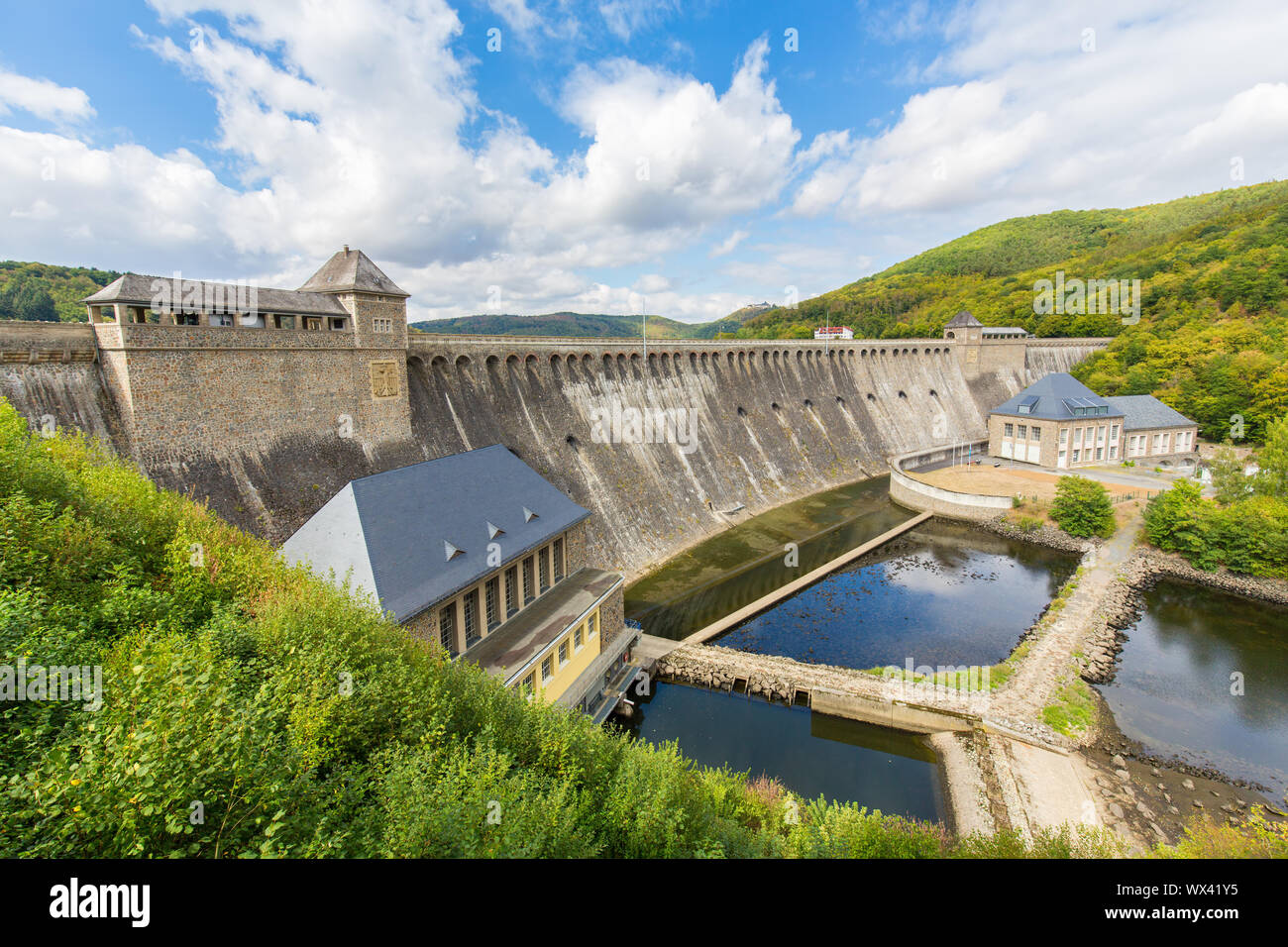 German Edertal dam in Sauerland between mountains Stock Photo - Alamy