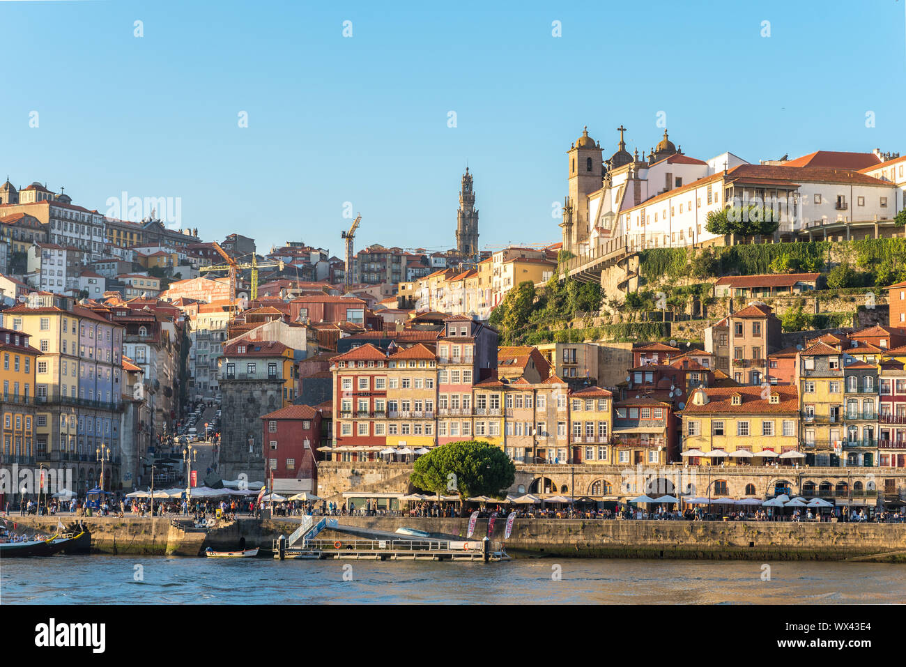 The Douro River and Ribeira, the told town of Porto Stock Photo
