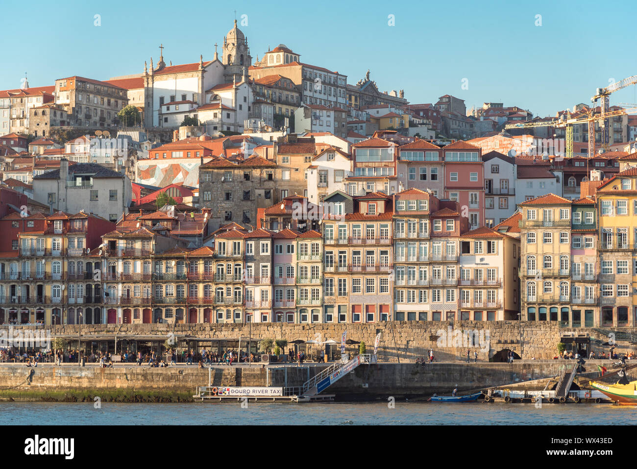The Ribeira Pier as part of the historical centre of Oporto Stock Photo