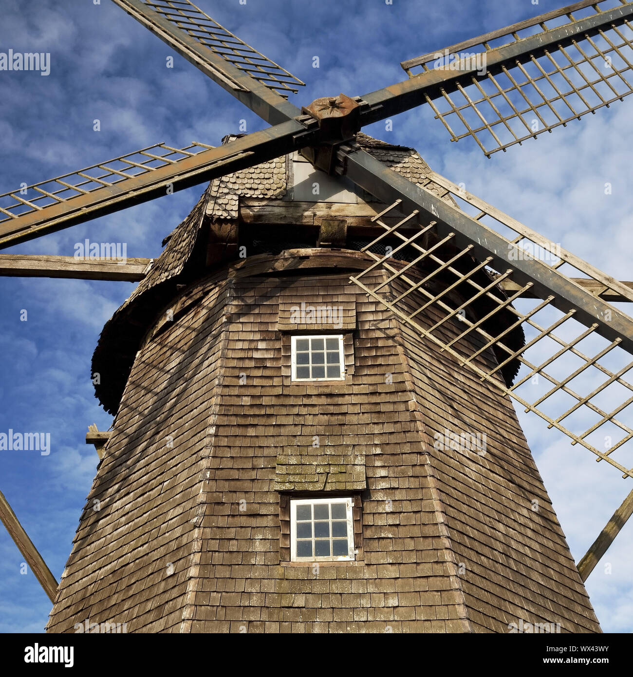 Tower windmill in the district of Coesfeld-Lette, Coesfeld, North Rhine-Westphalia, Germany, Europe Stock Photo