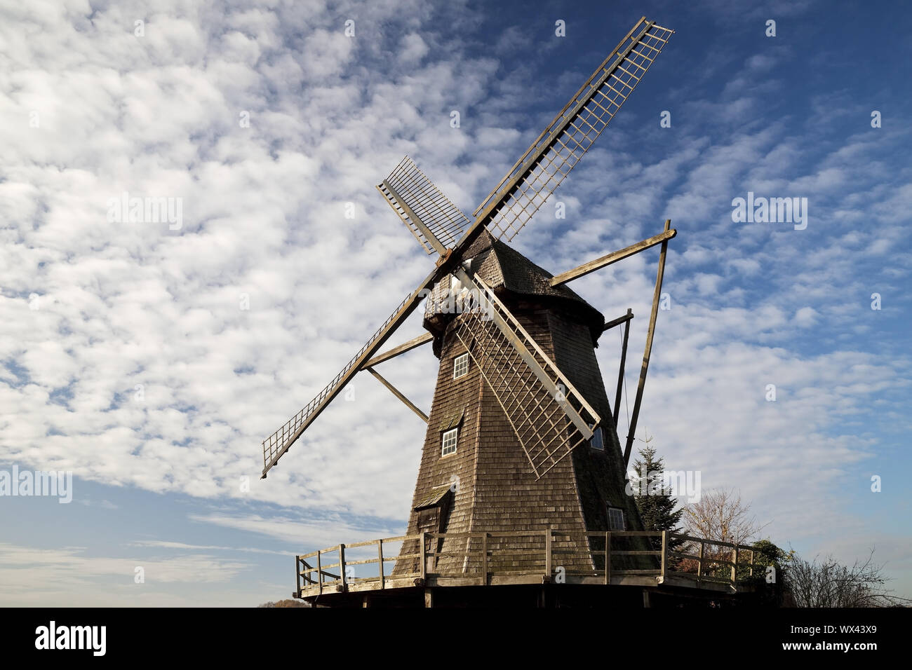 Tower windmill in the district of Coesfeld-Lette, Coesfeld, North Rhine-Westphalia, Germany, Europe Stock Photo