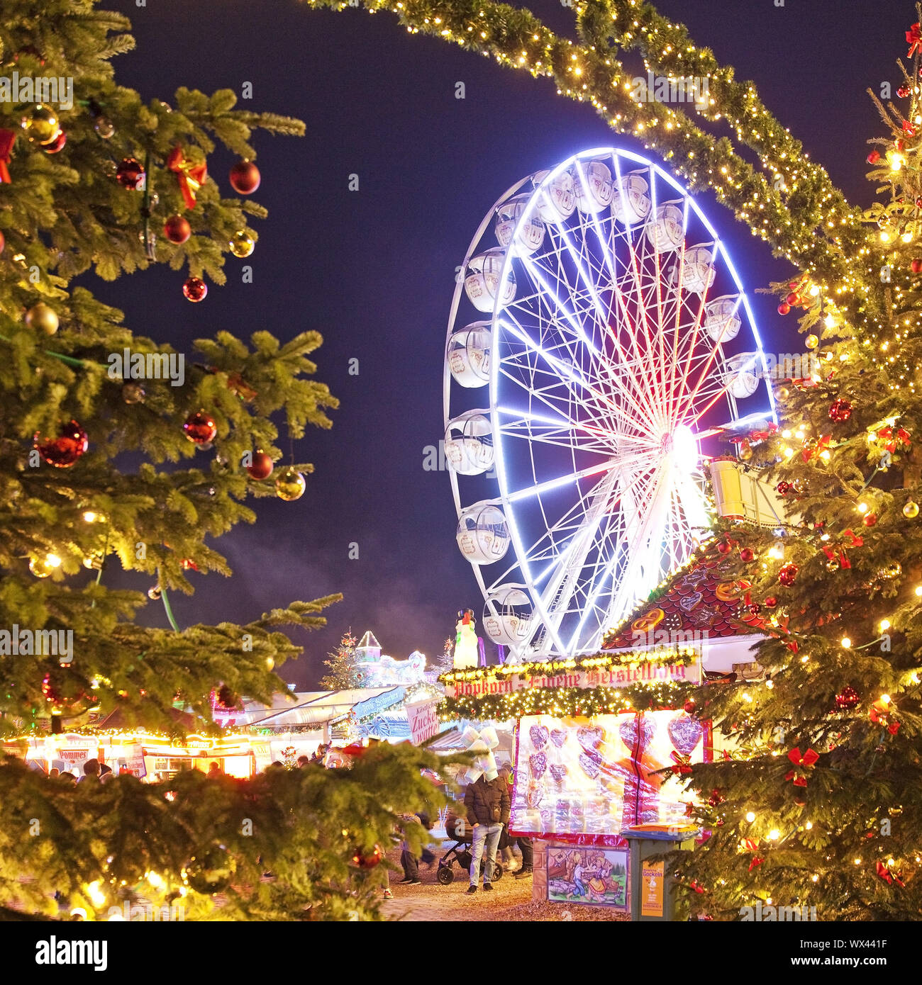 Cranger Christmas Magic, Christmas Market, Herne, Ruhr Area, North Rhine-Westphalia, Germany, Europe Stock Photo