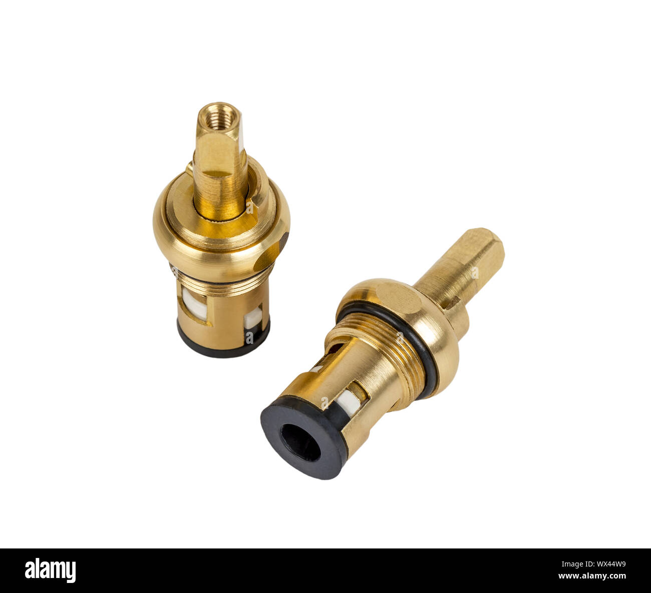 Brass faucet parts cartridge for water valve Stock Photo Alamy