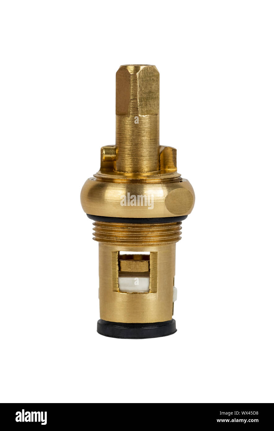 Brass faucet parts cartridge for water valve Stock Photo Alamy