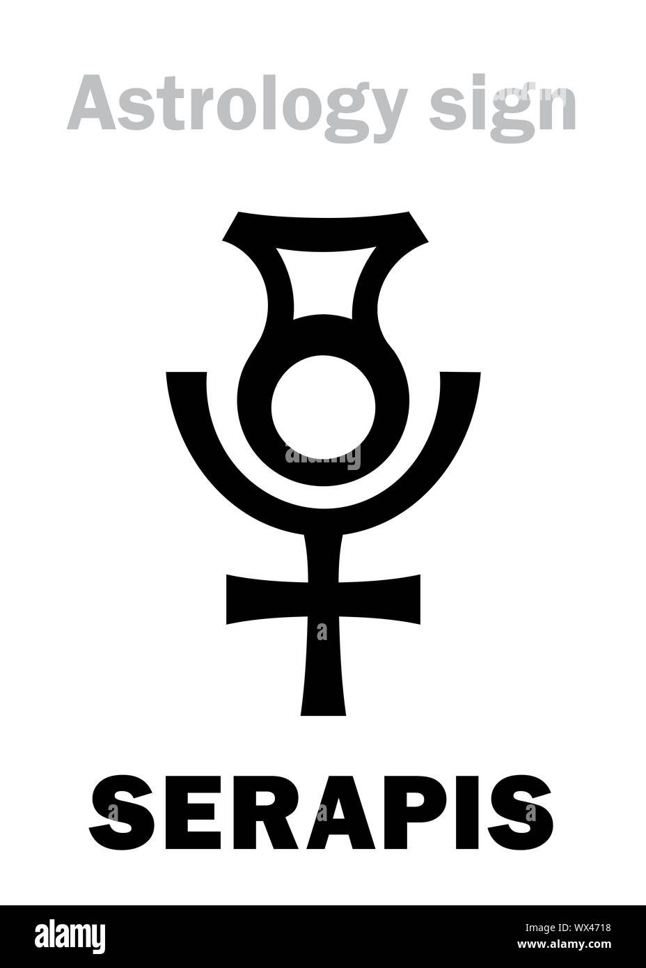 Astrology: SERAPIS (Hellenistic Graeco-Egyptian god) Stock Photo