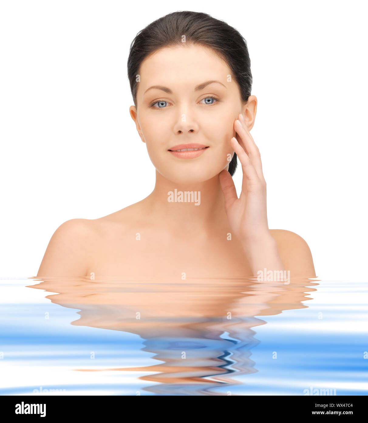 portrait picture of beautiful woman in water Stock Photo - Alamy