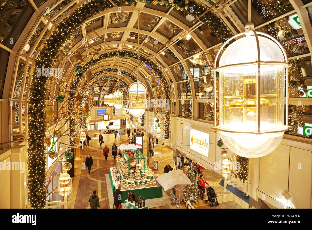Christmas decoration in the shopping centre Allee Center, Alt-Remscheid, Remscheid, Germany, Europe Stock Photo