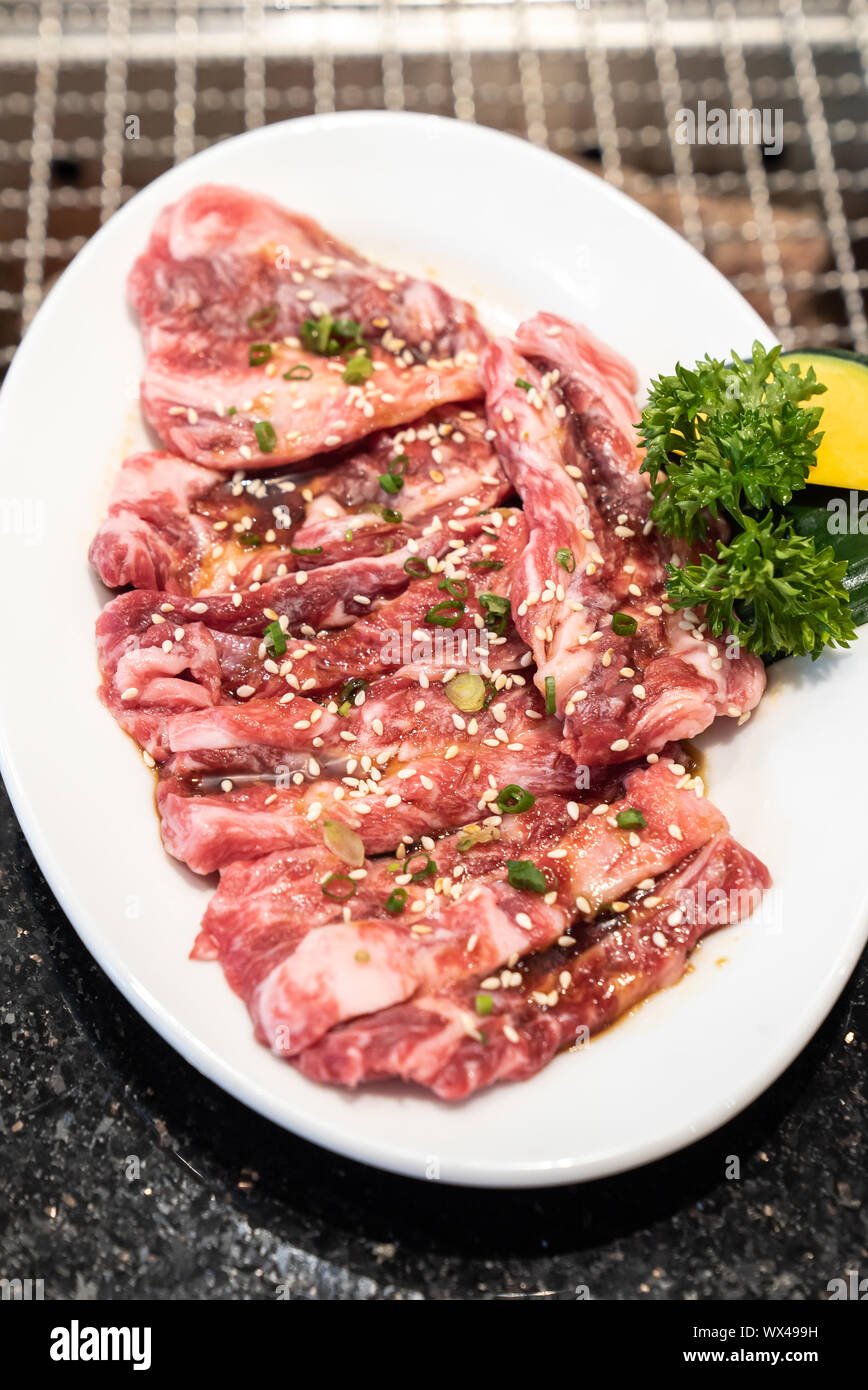 Yakiniku Ribs wagyu beef rib yakiniku Stock Photo - Alamy